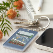 Fly Fisherman - Dawson, Alaska Sleutelhanger (Voorkant Rechts)