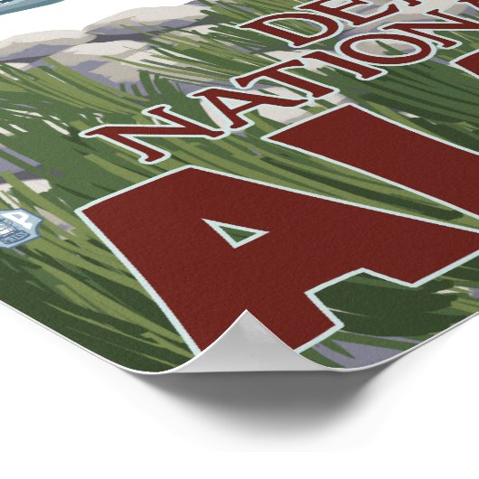 Fly Fisherman - Denali National Park, Alaska Poster (Hoek)