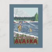 Fly Fisherman - Fairbanks, Alaska Briefkaart (Voorkant)