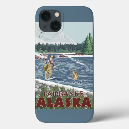 Fly Fisherman - Fairbanks, Alaska Case-Mate iPhone Case (Achterkant)