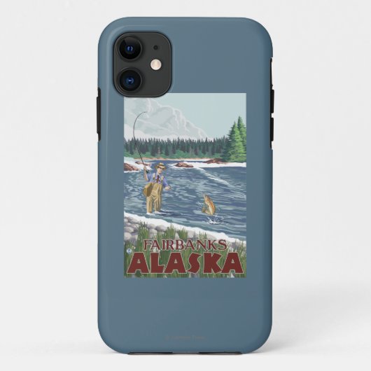 Fly Fisherman - Fairbanks, Alaska Case-Mate iPhone Case (Achterkant)