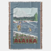 Fly Fisherman - Fairbanks, Alaska Deken (Voorkant Verticaal)