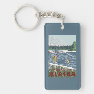 Fly Fisherman - Fairbanks, Alaska Sleutelhanger