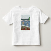 Fly Fisherman - Ketchikan, Alaska Kinder Shirts (Voorkant)
