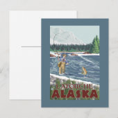 Fly Fisherman - Latouche, Alaska Briefkaart (Voorkant / Achterkant)
