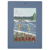 Fly Fisherman - Latouche, Alaska Klembord (Achterkant)