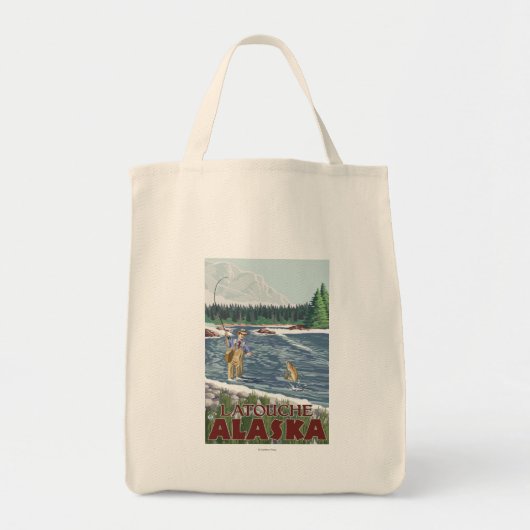 Fly Fisherman - Latouche, Alaska Tote Bag (Voorkant)