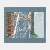Fly Fisherman - Nationaal Park Denali, Alaska Fleece Deken (Voorkant (Horizontaal))