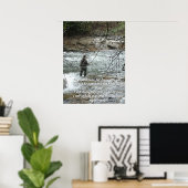 Fly Fisherman River Isaiah 41:10 Faith Print (Thuiskantoor)