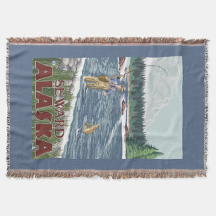 Fly Fisherman - Seward, Alaska Deken