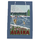 Fly Fisherman - Seward, Alaska Medium Cadeauzakje (Achterkant)