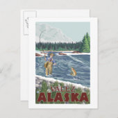 Fly Fisherman - Valdez, Alaska Briefkaart (Voorkant / Achterkant)