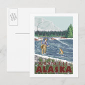 Fly Fisherman - Wrangell, Alaska Briefkaart (Voorkant / Achterkant)