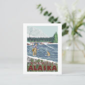 Fly Fisherman - Wrangell, Alaska Briefkaart (Staand voorkant)