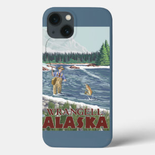 Fly Fisherman - Wrangell, Alaska iPhone 13 Hoesje
