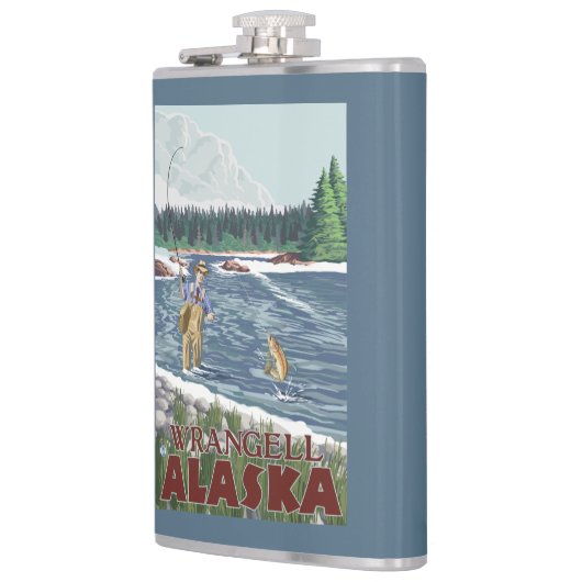 Fly Fisherman - Wrangell, Alaska Heupfles (Links)