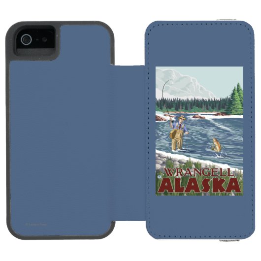 Fly Fisherman - Wrangell, Alaska Incipio iPhone Portemonnee Hoesje (Agenda Open)