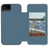 Fly Fisherman - Wrangell, Alaska Incipio iPhone Portemonnee Hoesje (Agenda Open)