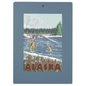 Fly Fisherman - Wrangell, Alaska Klembord (Achterkant)