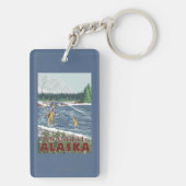 Fly Fisherman - Wrangell, Alaska Sleutelhanger (achterkant)