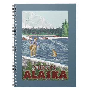 Fly Fisherman - Yukon, Alaska Notitieboek