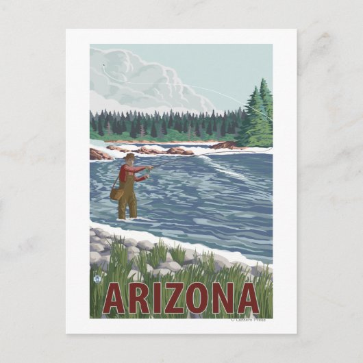 Fly FishermanArizona Briefkaart (Voorkant)