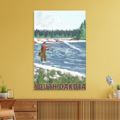 Fly FishermanSouth Dakota Canvas Afdruk (Insitu (Woonkamer))