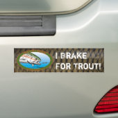 Fly Fishers Club - Ik rem op forel Bumpersticker (Op auto)