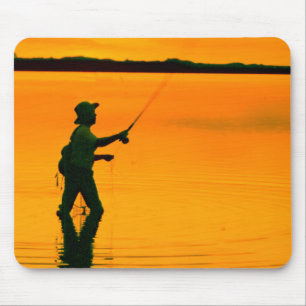 Fly Fishing afbeelding voor Mouse-Pad Muismat