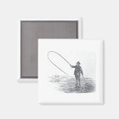  Fly Fishing Art Koelkastmagneet Magneet (Voorkant / Achterkant)