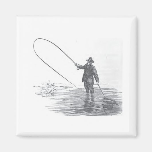  Fly Fishing Art Koelkastmagneet Magneet (Voorkant)