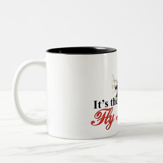 Fly Fishing Black 11 oz Two-Tone Mok (Links)