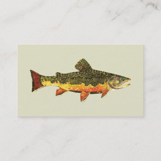 Fly Fishing Brook-forel Visitekaartje (Achterkant)