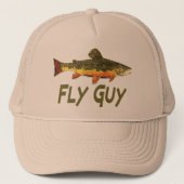 Fly Fishing Brook Trout Fisherman Trucker Pet (Voorkant)