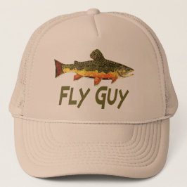 Fly Fishing Brook Trout Fisherman Trucker Pet