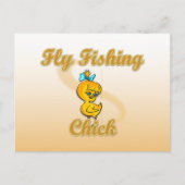 Fly Fishing Chick Briefkaart (Voorkant)