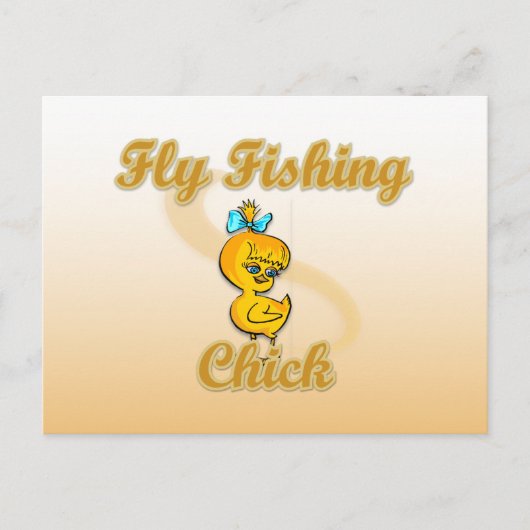 Fly Fishing Chick Briefkaart (Voorkant)