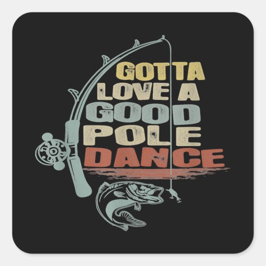 -Fly Fishing Cool Grandpa Vierkante Sticker (Voorkant)