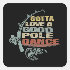 -Fly Fishing Cool Grandpa Vierkante Sticker