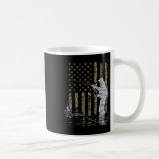Fly Fishing Fisherman American Flag Camouflage Fly Koffiemok