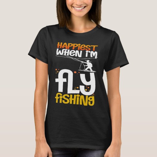 Fly Fishing Flies Fisherman Rod Bait Reel Lures T-shirt (Voorkant)