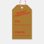 Fly Fishing Flies Kerst Labels Vrolijk Kerstfeest Cadeaulabel (Achterkant)