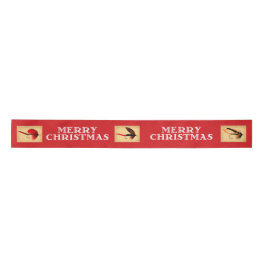 Fly Fishing Flies & Merry Christmas Ribbon Satijnen Lint