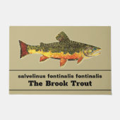 Fly Fishing for a Brookie - Brook Trout Fisherman Deurmat (Voorkant)