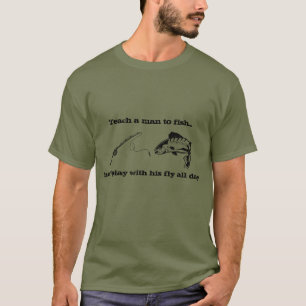 Fly Fishing Fun T-shirt Basic Donker T-shirt