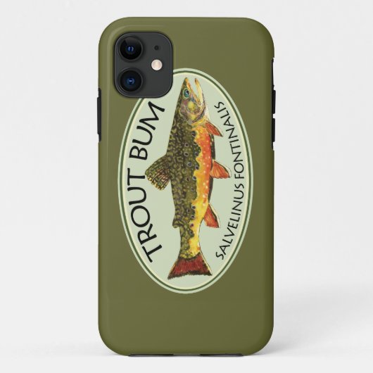 Fly Fishing Funny TROUT BUM Case-Mate iPhone Case (Achterkant)