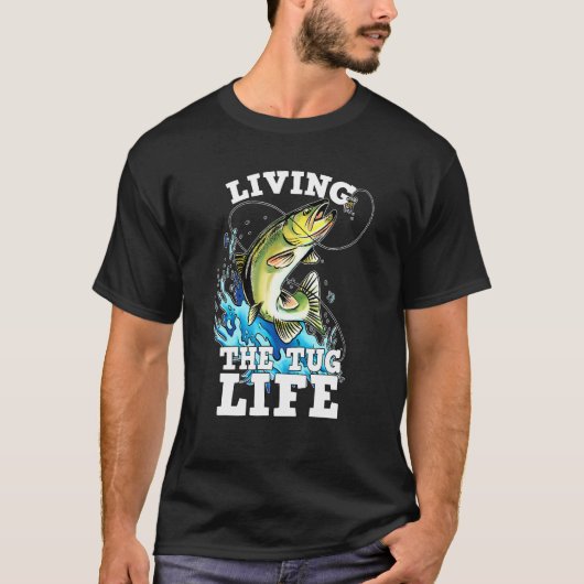 Fly Fishing-grap Grappig Leven De Trek Leven Baars T-shirt (Voorkant)