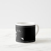 Fly Fishing Heartbeat Man Espresso Cup Espresso Kop (Voorkant rechts)