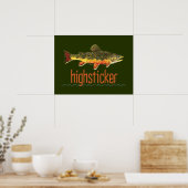 Fly Fishing Highsticker Poster (Keuken)