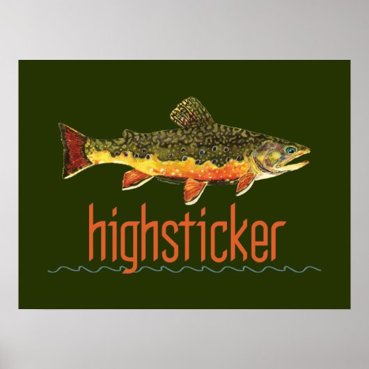 Fly Fishing Highsticker Poster (Voorkant)